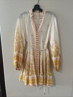 Zimmermann | Dresses | Zimmermann Orange Pink Long Sleeve Sundress |  Poshmark